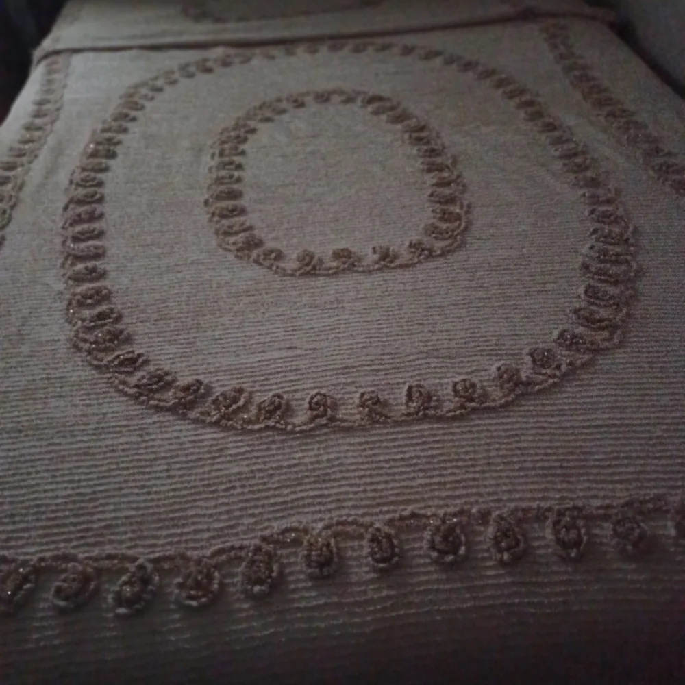 Chenille bedspread full size vintage bedspread 90x100